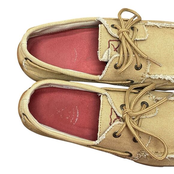 Twisted X Women's Size 10 Khaki Canvas Driving Moccasins (HF16) - Picture 7 of 8